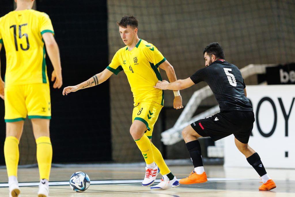 Vyrų futsal rinktinė Birštone dukart sužais su latviais