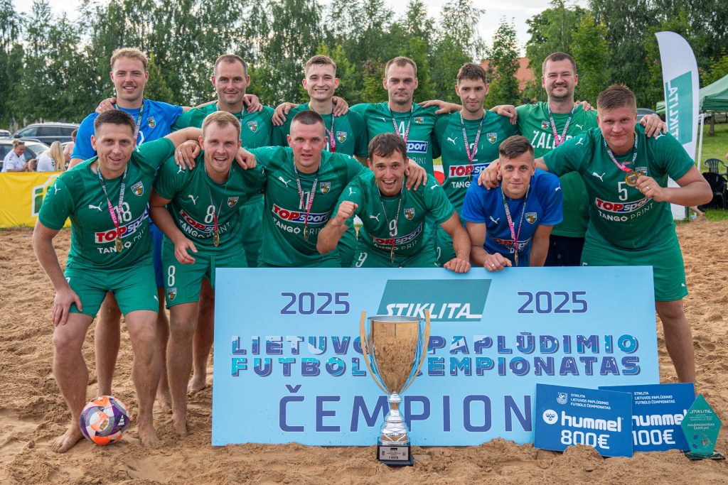 „Kauno Žalgiris“ – 2025 metų „Stiklita“ Lietuvos paplūdimio futbolo čempionas